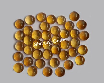 AAA Citrine Round Cabochon Size 7X7MM-8X8MM-9X9MM Natural Citrine Round Flat back Cabochon Loose Gemstone Jewelry Making Wholesale lot