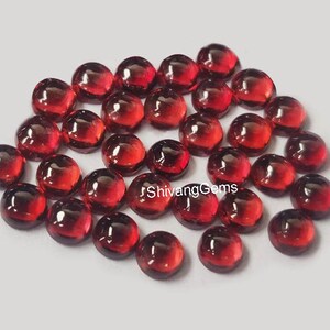 AAA Red Garnet Round Cabochon Size 7X7MM-8X8MM-9X9MM-10X10MM Natural Red Garnet Round Cabochon Loose Gemstone Jewelry Making Wholesale Lot