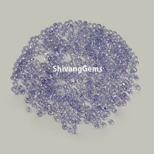 AAA Tanzanite Round Cut Faceted 2X2MM—2.50X2.50MM Natural Tanzanite Round Faceted Cut Calibrated Size Loose Gemstone For Making Jewellery