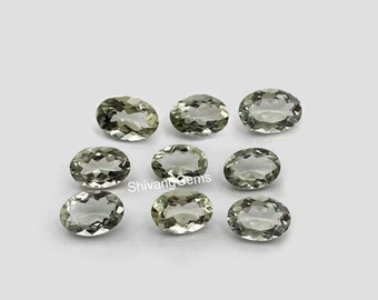 AAA Green Amethyst Oval Cut Faceted Size 9X11MM-10X12MM-10X14MM Natural Green Amethyst Oval Cut Loose Gemstone Jewelry Making Wholesale Lot