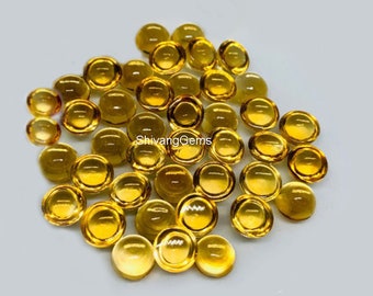 AAA Citrine Round Cabochon Size 2X2MM-2.50X2.50MM-3X3MM Natural Citrine Round Flat back Cabochon Loose Gemstone Jewelry Making Wholesale lot