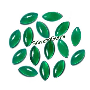 AAA Verde Onyx Marquise Cabochon Tamaño 3X6MM a 15X30MM Verde Onyx Marquise Cabochon Joyería de Piedras Preciosas Sueltas Haciendo Lote al por mayor