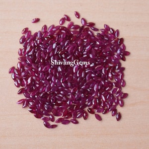 Natural AAA Ruby Marquise Cut Faceted Size 3X6MM-3.50X7MM-4X8MM Ruby Marquise Cut Loose Gemstone Jewelry Making Loose Gemstone Wholesale Lot