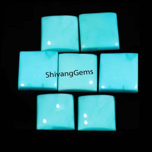 AAA Natural Arizona Turquoise Sleeping Beauty Square Cabochon 3X3MM To 10X10MM Semi Precious Loose Gemstone Jewelry making Wholesale Lot