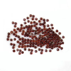 AAA Red Garnet Round Cabochon Size 2X2MM-2.5X2.5MM-3X3MM Natural Red Garnet Round Cabochon Loose Gemstone Jewelry Making Wholesale Lot