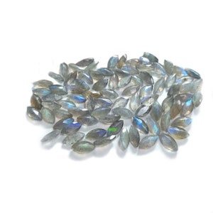 Labradorita natural Marquesa Corte Tamaño facetado 2X4MM a 10X20MM AAA Azul Fuego Labradorita Marquesa Corte Calibrado Piedra preciosa suelta WholesaleLot