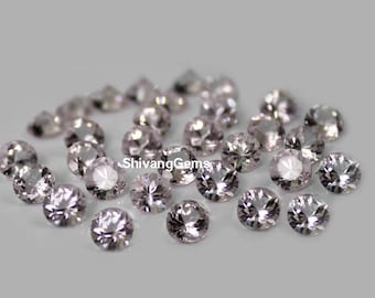 AAA Pink Morganite Round Faceted Cut Size 3X3MM To 8X8MM Natural Morganite Round Cut Faceted Loose Gemstone Jewelry Making Wholesale Lot