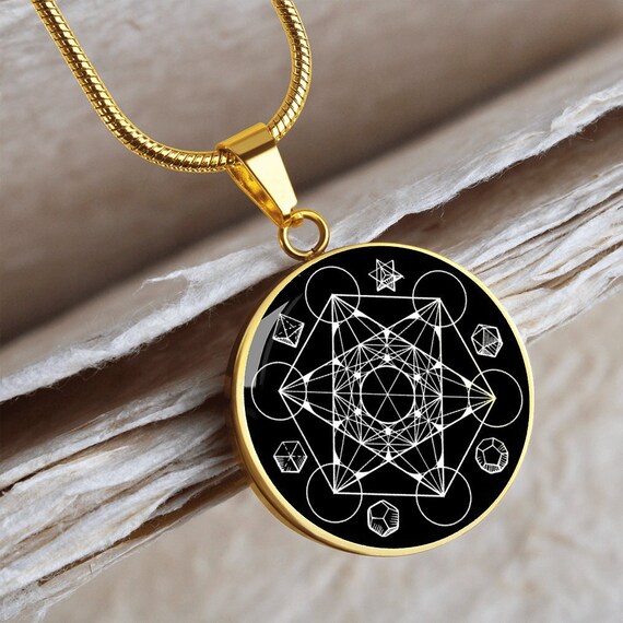 Metatron Cube Necklace Sacred Geometry Gift Metatrons Cube Etsy