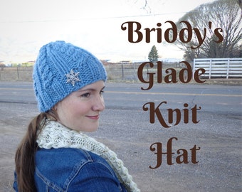 Bulky Cabled Frosty Knit Hat