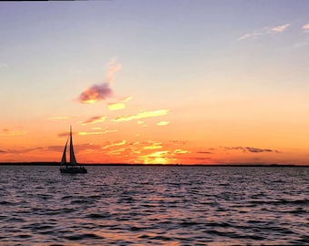 Sunset Sailboat Photo