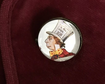 Alice in Wonderland Mad Hatter Brooch