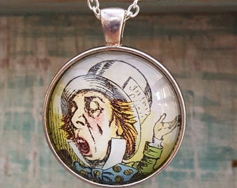 Alice in Wonderland Mad Hatter Necklace