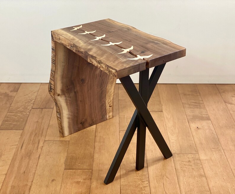 SOLDBlack Walnut Live Edge Waterfall End Table Side Table Etsy