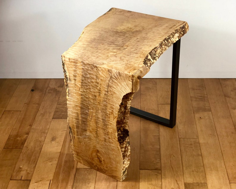 SOLDLive Edge Maple Waterfall End Table Live Edge Furniture Etsy