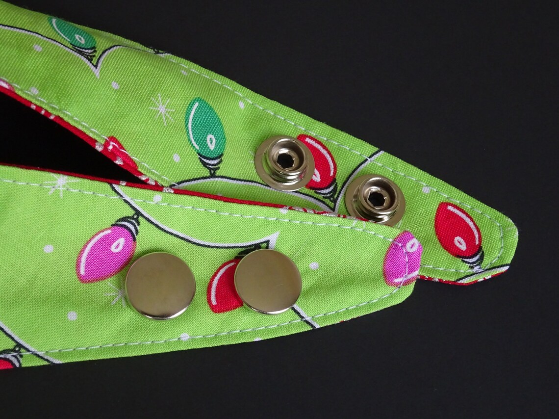 Christmas Tree Lights Dog Bandana Easy Snap on Dog Gift Etsy