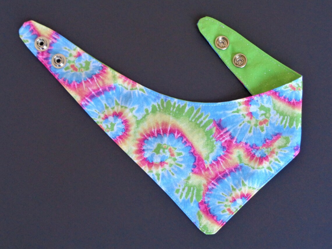 Tie Dye Dog Bandana Tie Dye Bandana Dog Bandana With Snaps Etsy