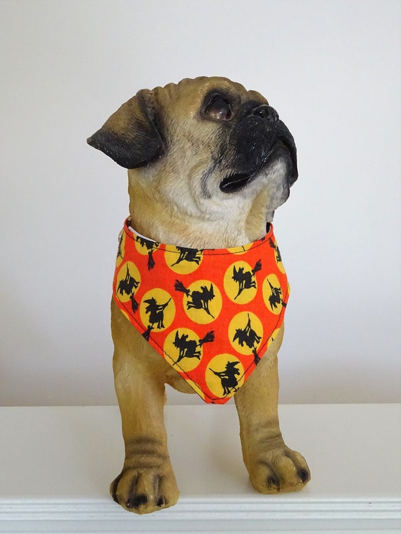 Halloween Dog Bandana Witches Fall Dog Bandana Orange Etsy