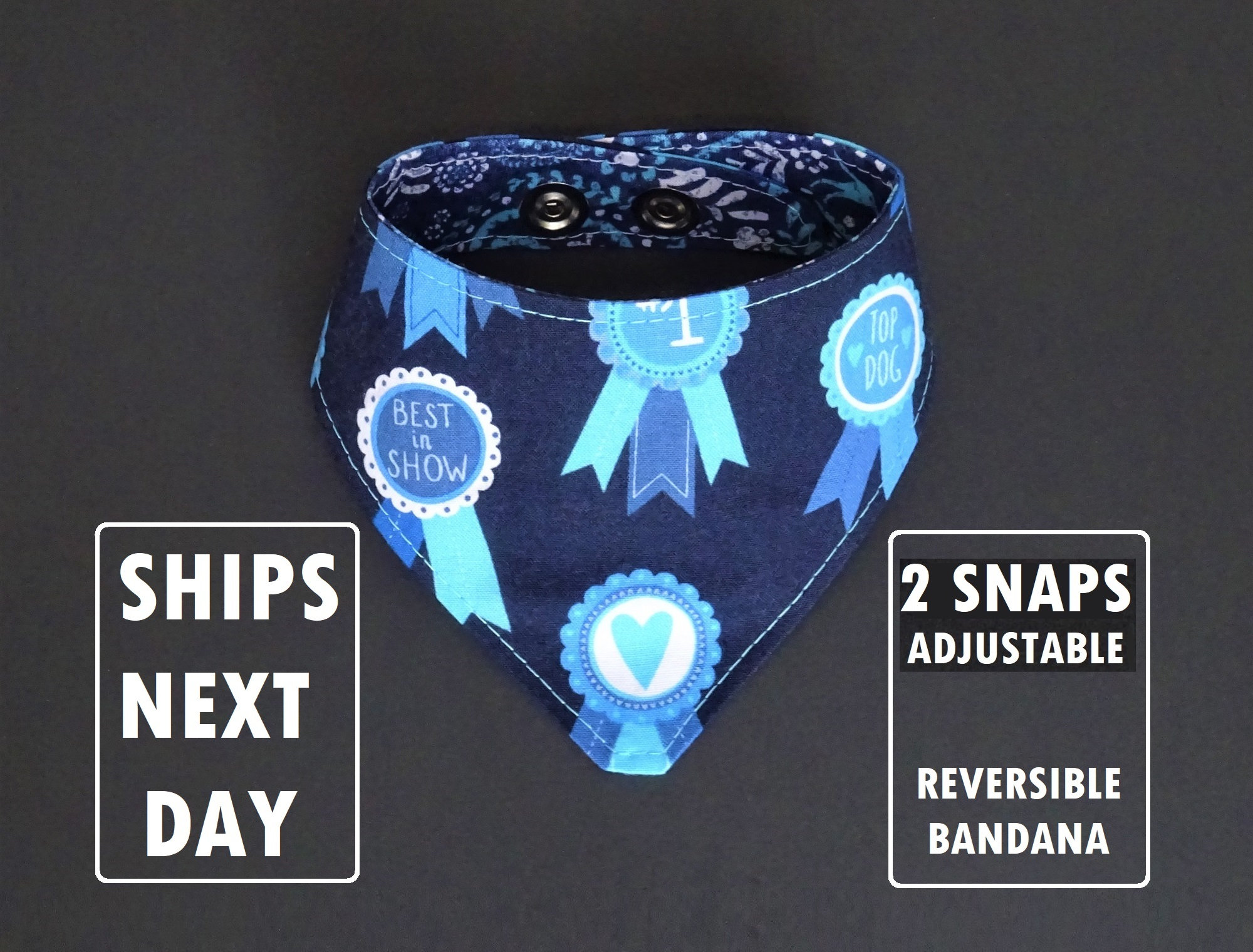 Dog Bandana Blue Ribbon Dog Pattern Dog Bandanna Paisley Etsy