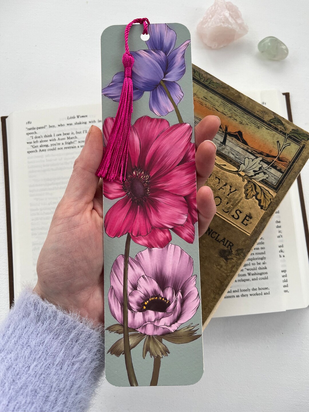 Handmade Floral Bookmark: Bright Blooms With Tassel - Etsy Canada