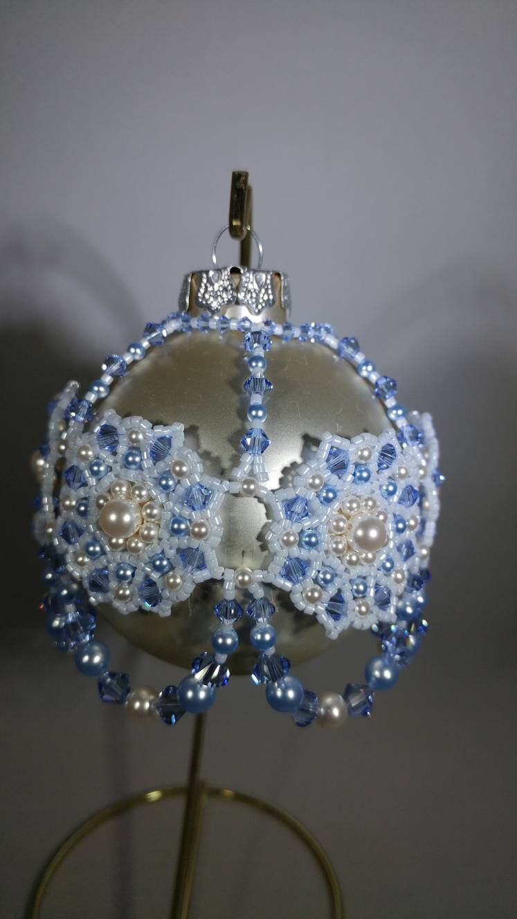 Beaded christmas balls