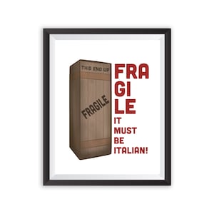 A Christmas Story Poster Fragile It Must Be Italian Print // Christmas Movie Quote Art Poster // Ralphie // Leg Lamp // Major Award