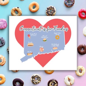 Conneticut Foodie Map, Karte von CT, Foodies, New England Foodie
