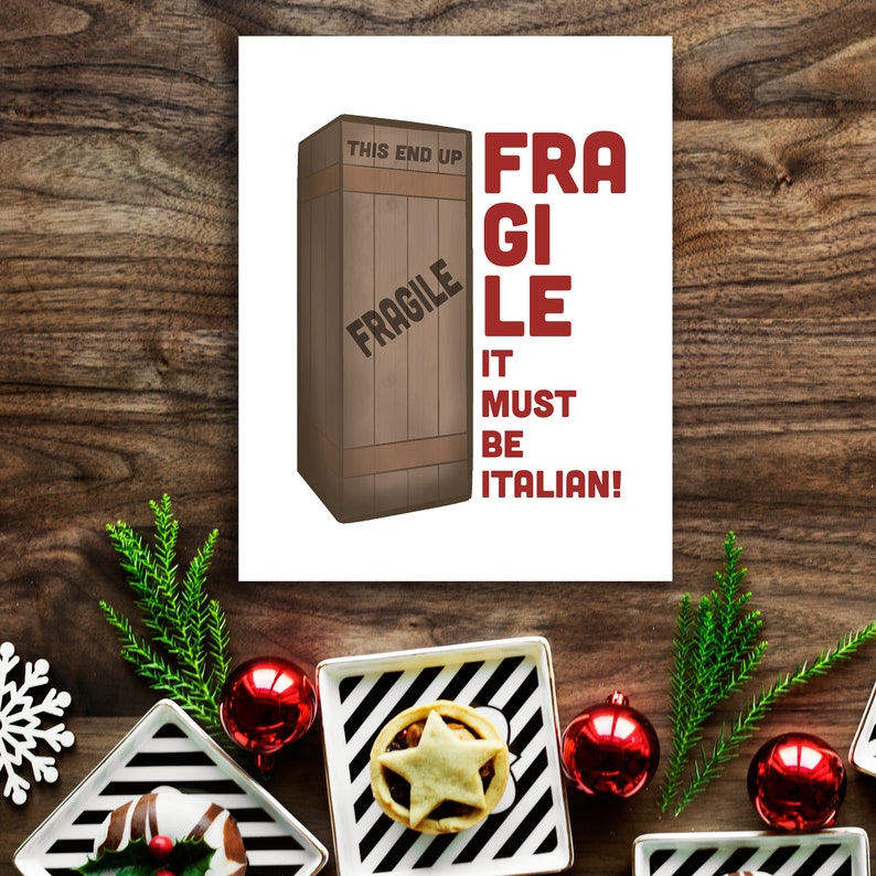 A Christmas Story Poster Fragile It Must Be Italian Print // Christmas ...