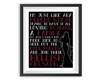 Addams Family // Morticia Addams // Modern Woman Seek Out Dark Forces Join Hellish Crusade Art Print // Movie Inspired Poster // Wednesday
