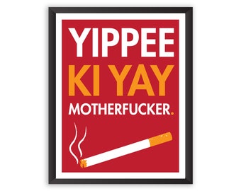 Die Hard Christmas Poster, Yippee Ki Yay Movie Print