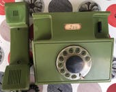 Vintage phone, Old phone, Retro phone, analogue line phone, Retro phone, Classic phone from 39 80, Home decor Old telephone