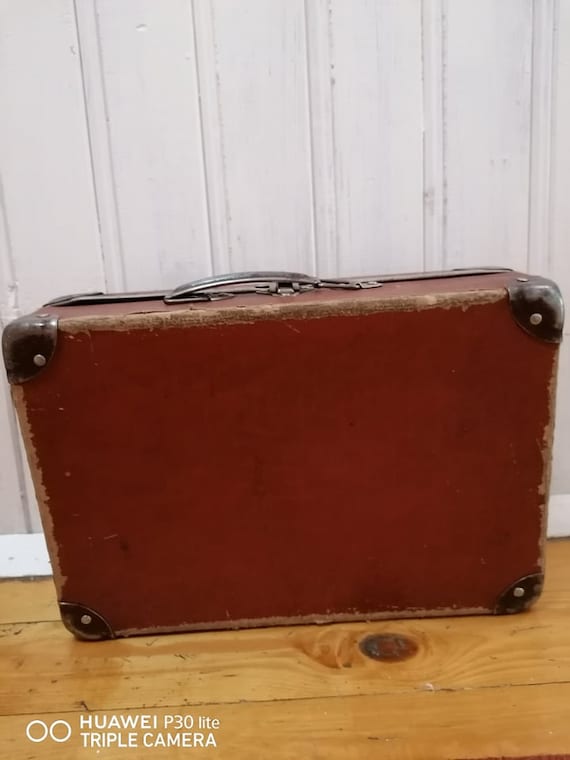 Vintage  suitcase , Vintage cardboard suitcase fr… - image 8