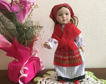 Doll, Porcelain Doll, Vintage doll, Vintage Collectible Doll, Decorative Doll, Home Decor, Gift Giving, Vintage doll of porcelain