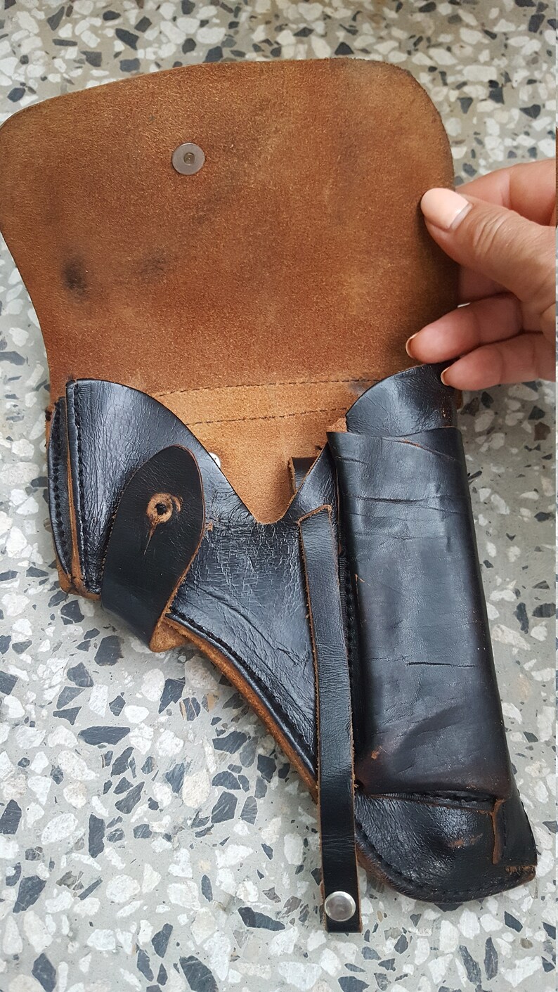 Pistol Holder Leather Holster Gift for Him Leather Gun Etsy