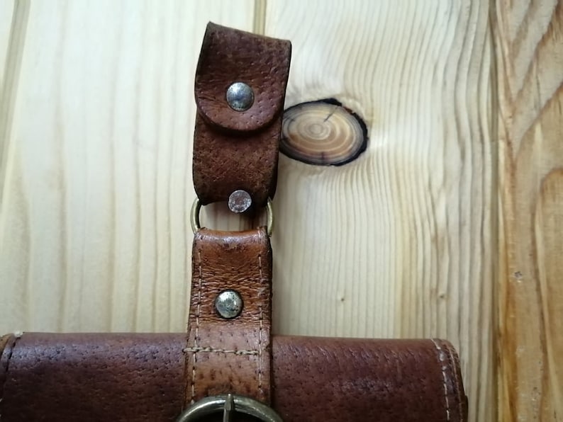 Men/'s brown leather belt bag Gift idea Belt leather case Genuine leather pouch Mens leather wallet