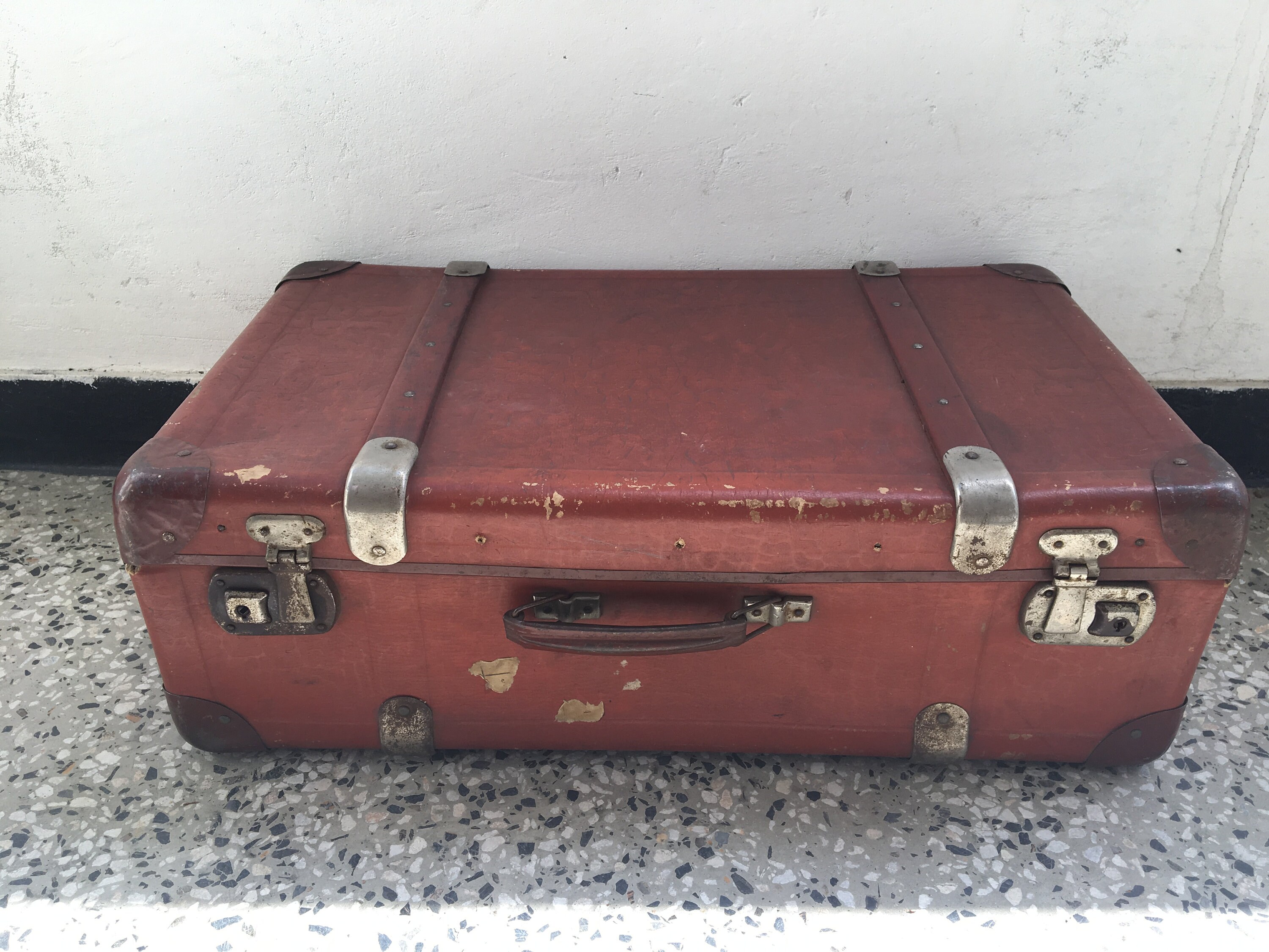Maleta de cartón vintage de los años 50 Maleta marrón | Etsy España