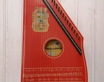 Vintage Zither, Folk Musical Instrument, German Harp by Vintage Zither, Folk Musical Instrument, German Harp by