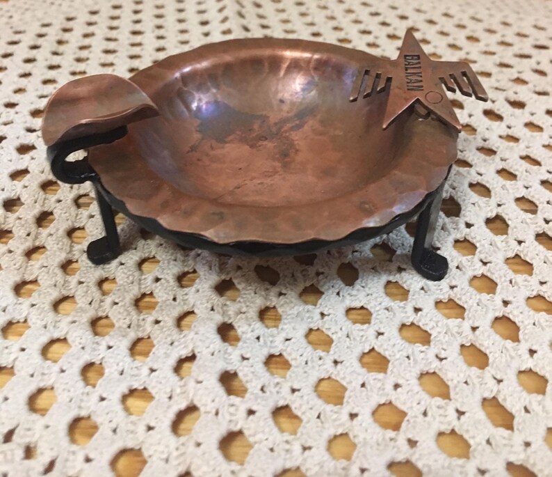 Vintage Copper Ashtray Vintage Copper Decor Retro Copper Etsy