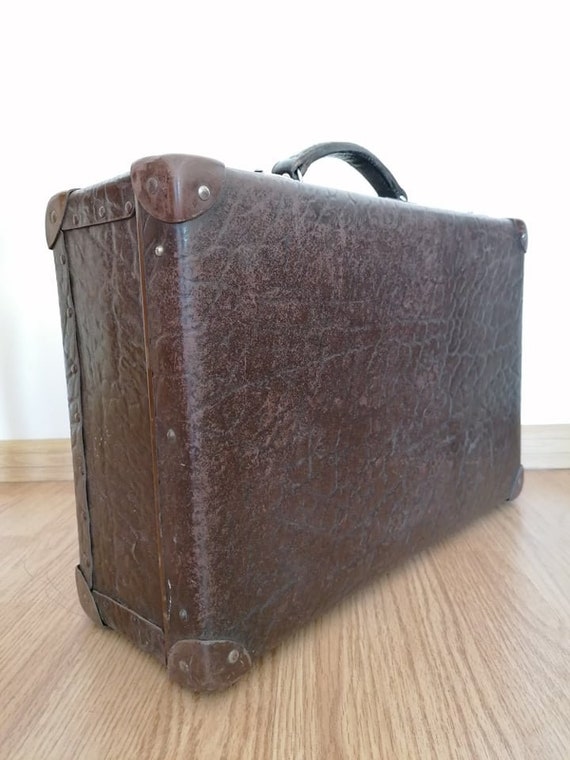 Vintage Large Bulgarian Luggage Suitcase