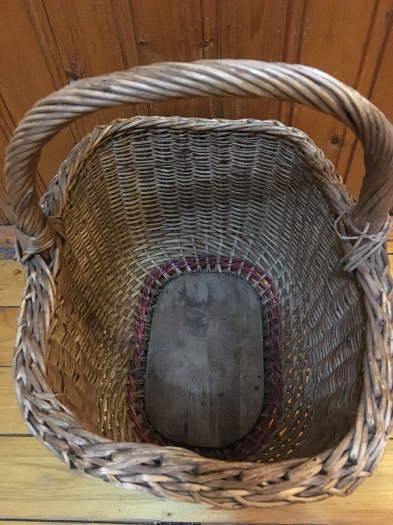 Folklore basket Vintage basket Antique basket Basket Hand basket Old basket Home dekor Rustic farmhouse,Garden basket