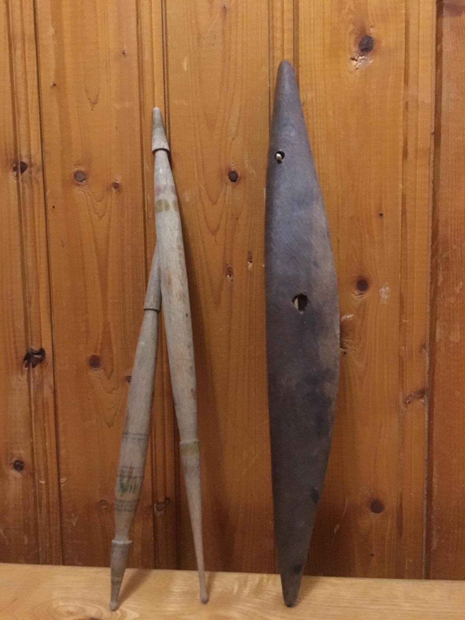 Wooden Weaving Shuttles, Primitive Hand Weaving Tool, Primitive Decor