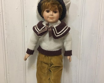 Doll, Porcelain Doll, Vintage doll, Vintage Collectible Doll, Decorative Doll, Home Decor, Gift Giving, Vintage doll of porcelain