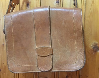 Handbag, Ladies leather bag, Leather bag, Vintage Women Genuine Leather Handbag, Brown Bag, Old Leather Handbag.