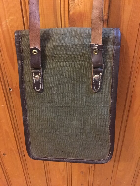 Military bag, Vintage military canvas bag, Green khak… Gem