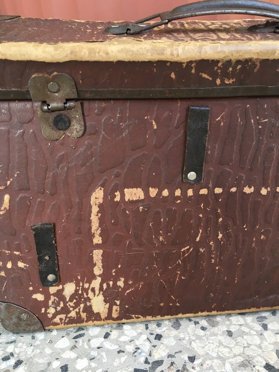 Antique Old Rare School Bag Made From Cardboard Vintage 