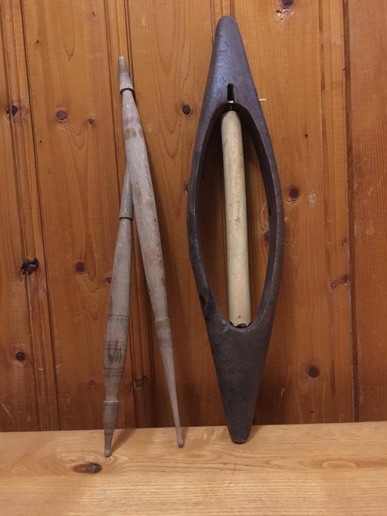 Wooden Weaving Shuttles, Primitive Hand Weaving Tool, Primitive Decor