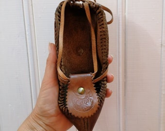 Leather shoe-souvenir, Souvenir from genuine leather, Souvenir shoe, Traditional shoe from Bulgaria, Folk shoe souvenir