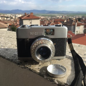 Working Vintage Beirette VSN Vintage Beirette VSN Vintage camera, Made in Germany viewfinder 1970's,black leather case, Travel camera image 3