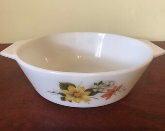Vintage JAJ Pyrex Autumn Glory Casserole Dish