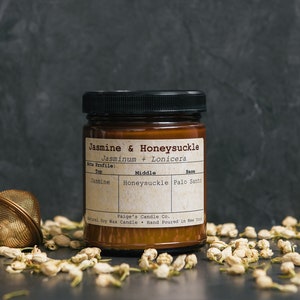 Jasmine & Honeysuckle Vegan Soy Wax Candle