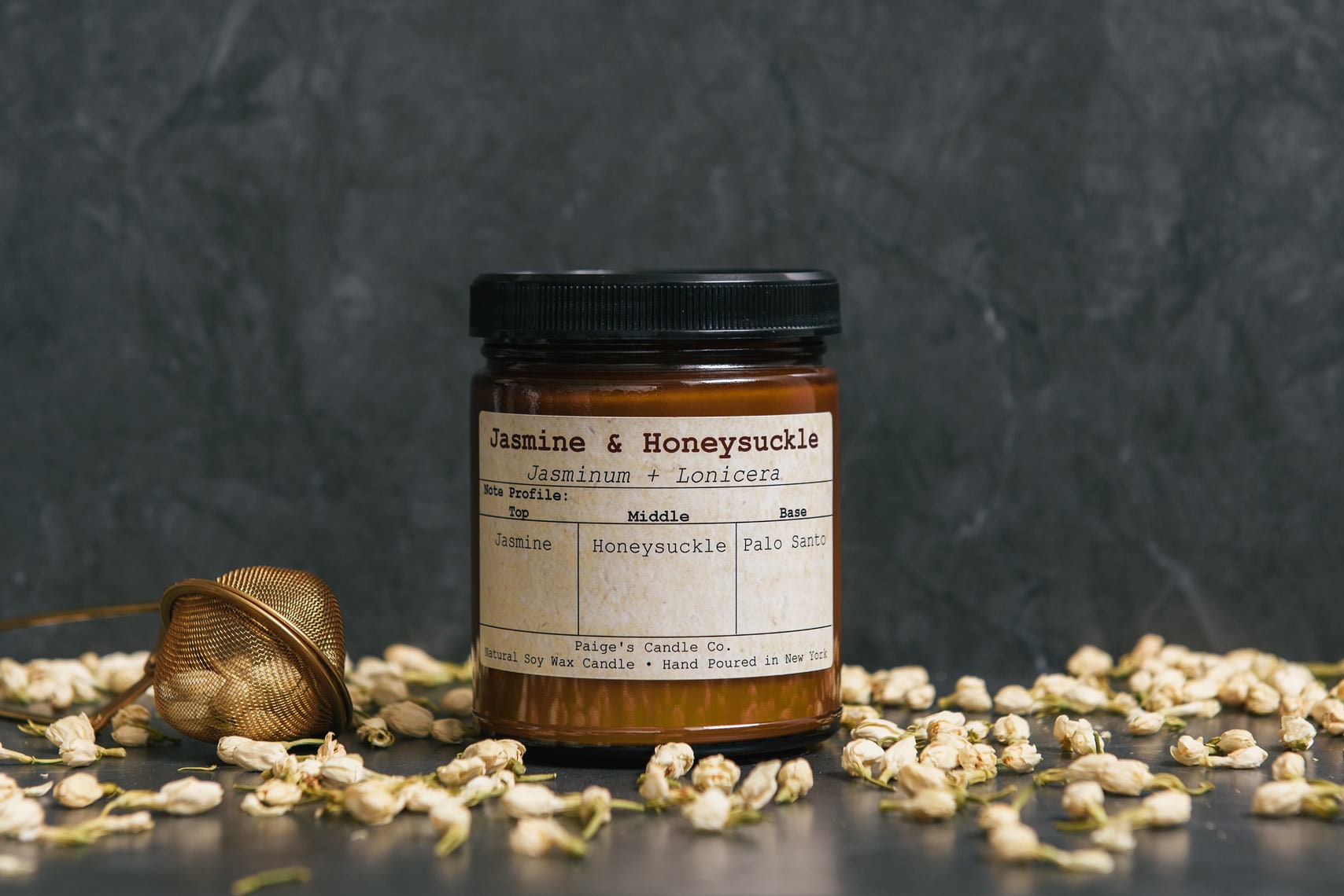 Jasmine & Honeysuckle Vegan Soy Wax Candle